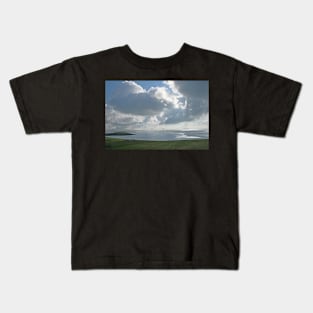 Clouds over Yell Sound Kids T-Shirt